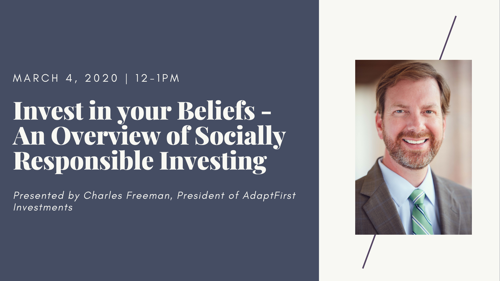 Invest in your Beliefs - An Overview of Socially Responsible Investing