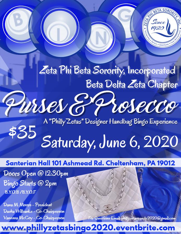 Purses and Prosecco ~ A Philly Zetas Designer Handbag Experience