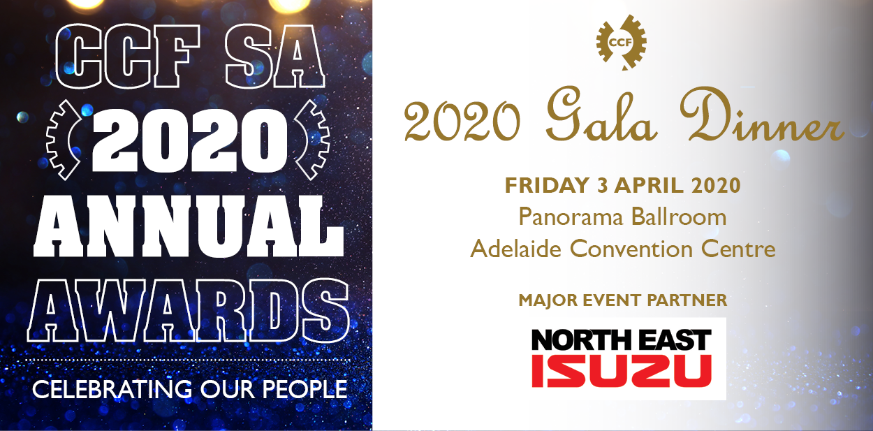 POSTPONED: CCF SA GALA DINNER 2020: Industry & Training Awards and Hall of Fame