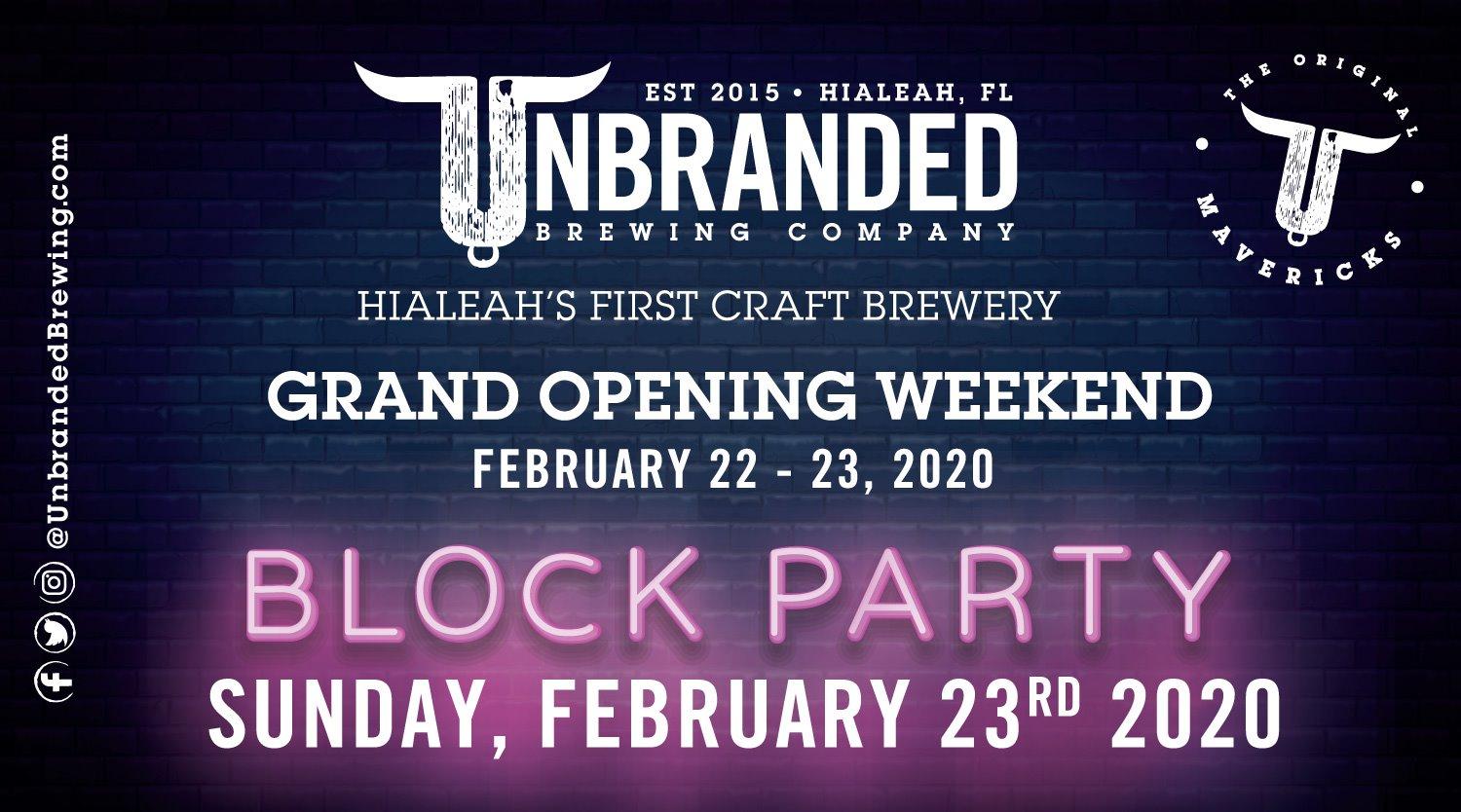 Unbranded Brewing Company Grand Opening!