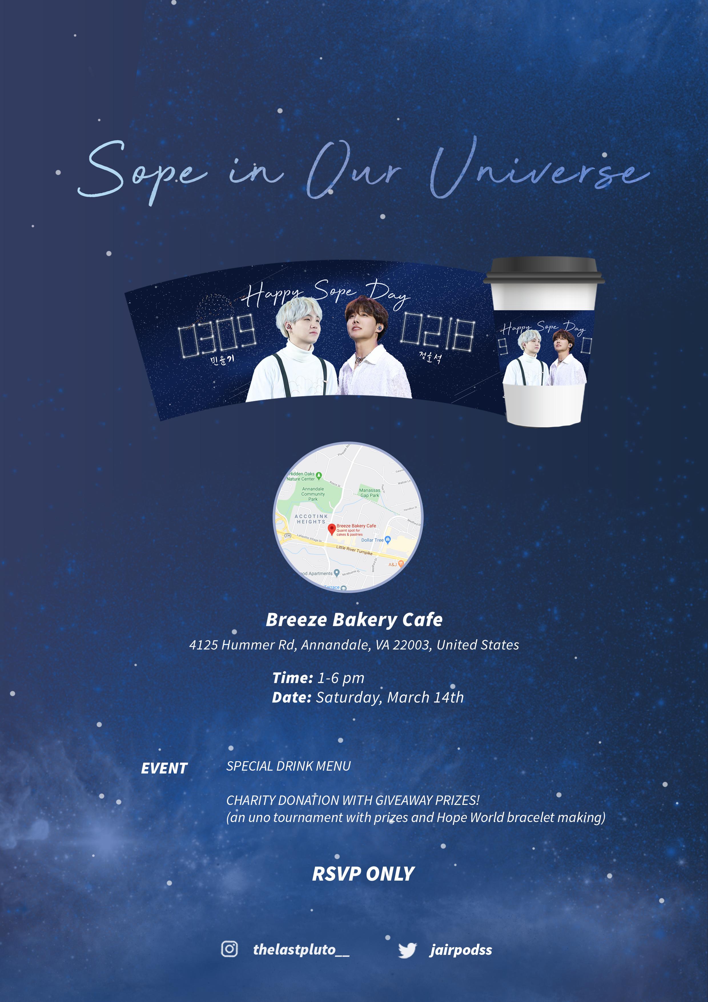 Sope in Our Universe: A Cupsleeve Event for BTS Suga and BTS J-Hope