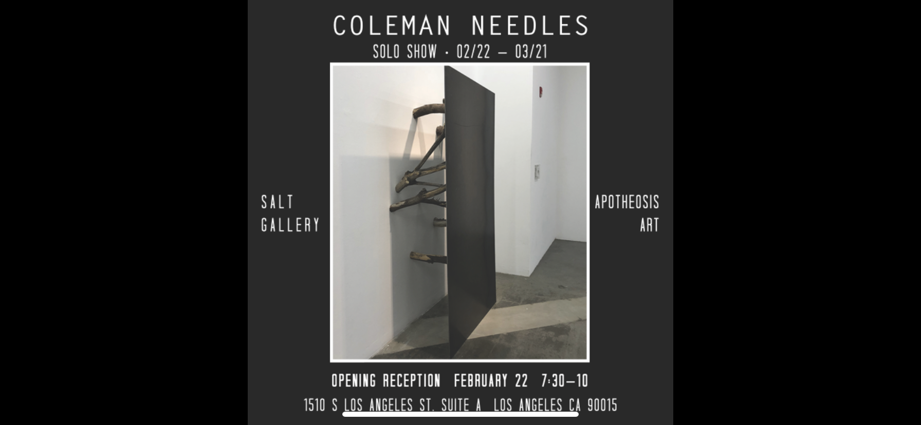 Coleman Needles | Solo Show | Composite Forms: An Unremarkable Event