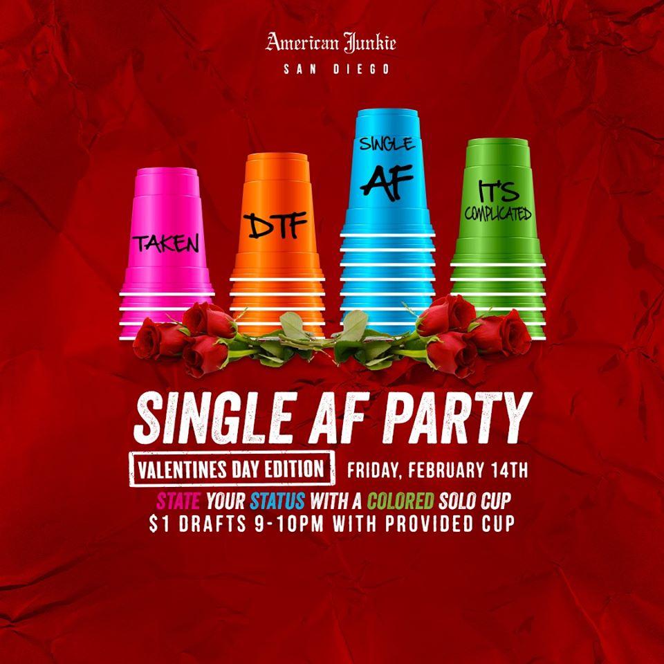Single AF Party Valentines Edition American Junkie