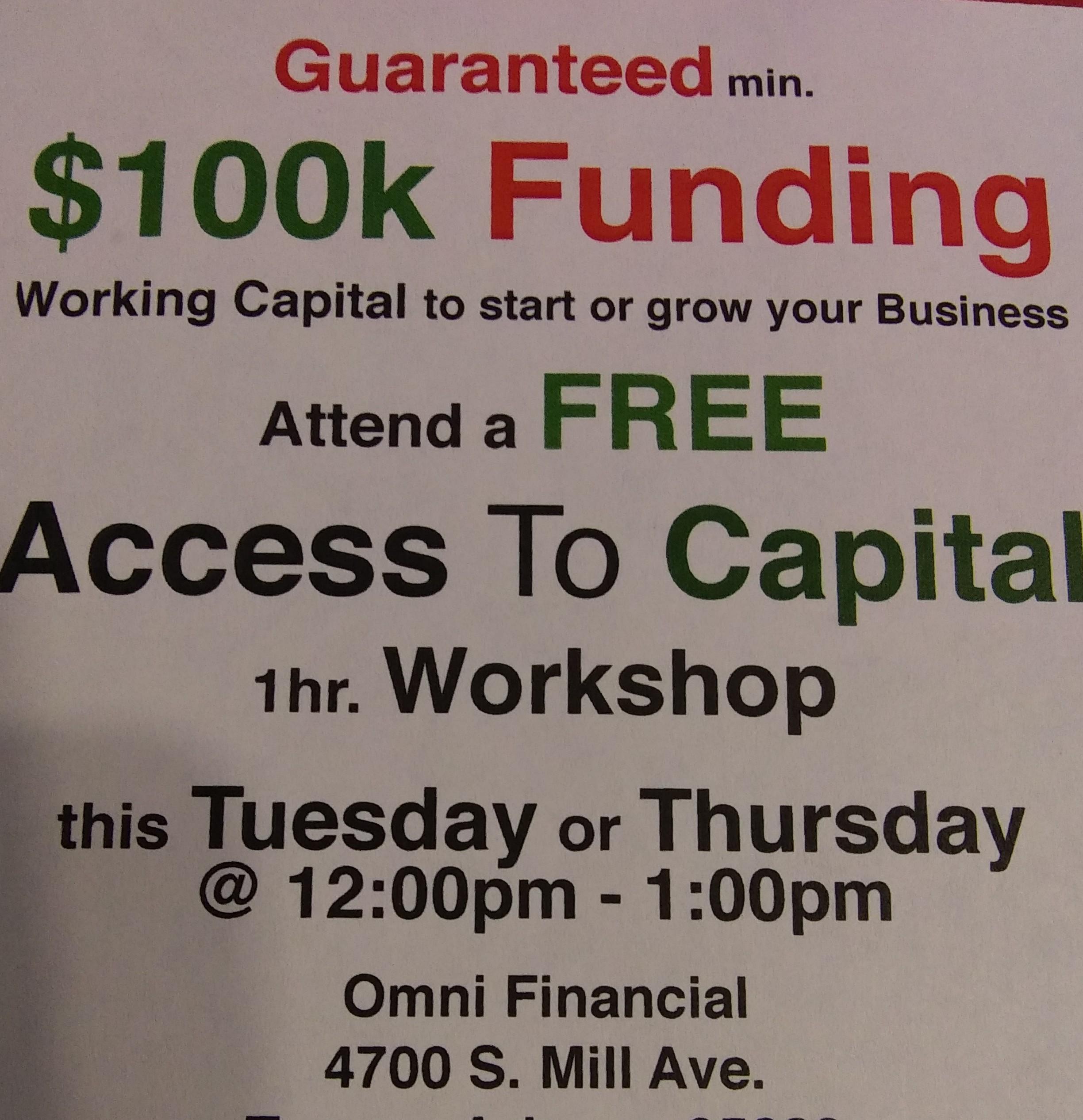 Access 2 Capital Workshop