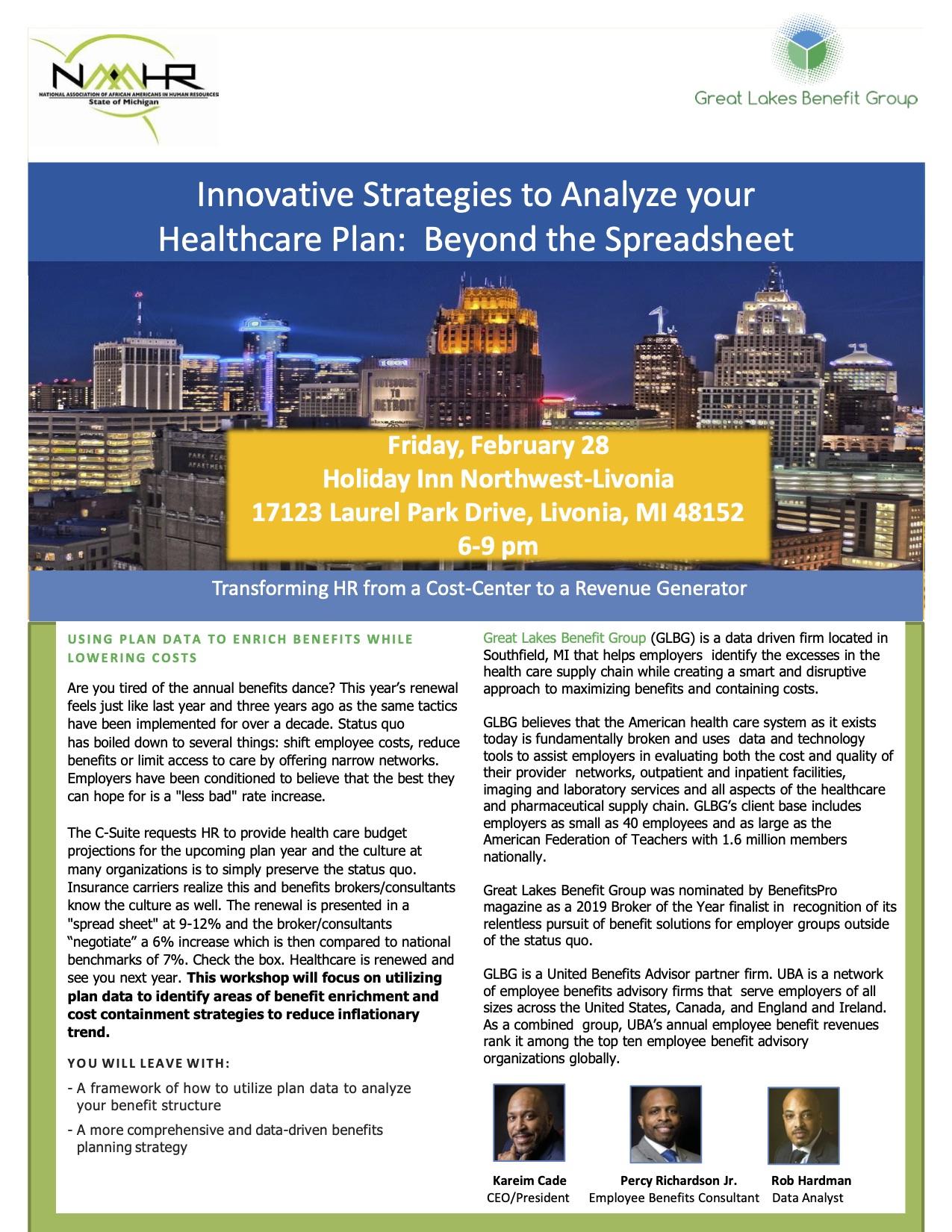 NAAAHR Presents: Innovative Strategies To Analyze Your Healthcare Plan