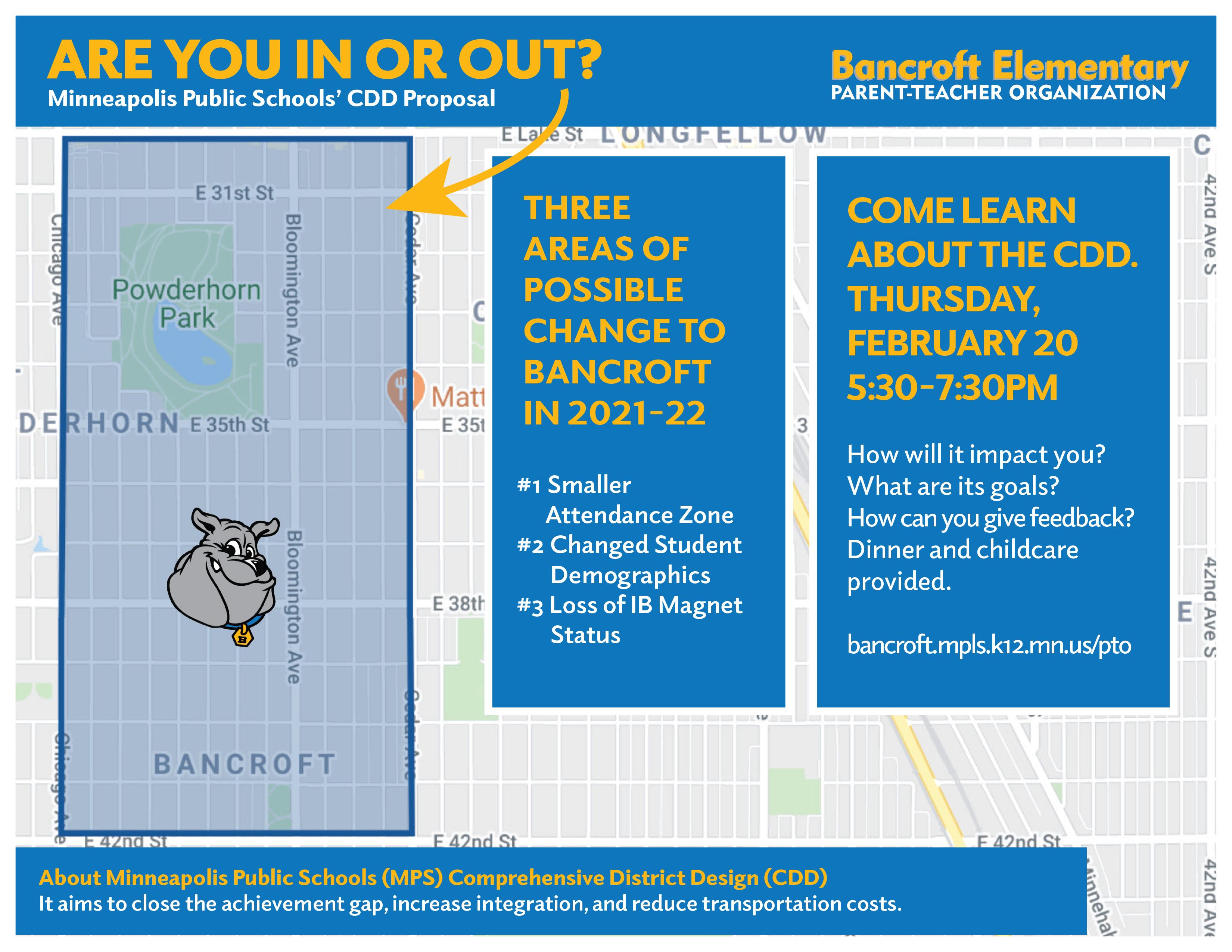 Learn about possible Mpls school plans that might cause changes at Bancroft.