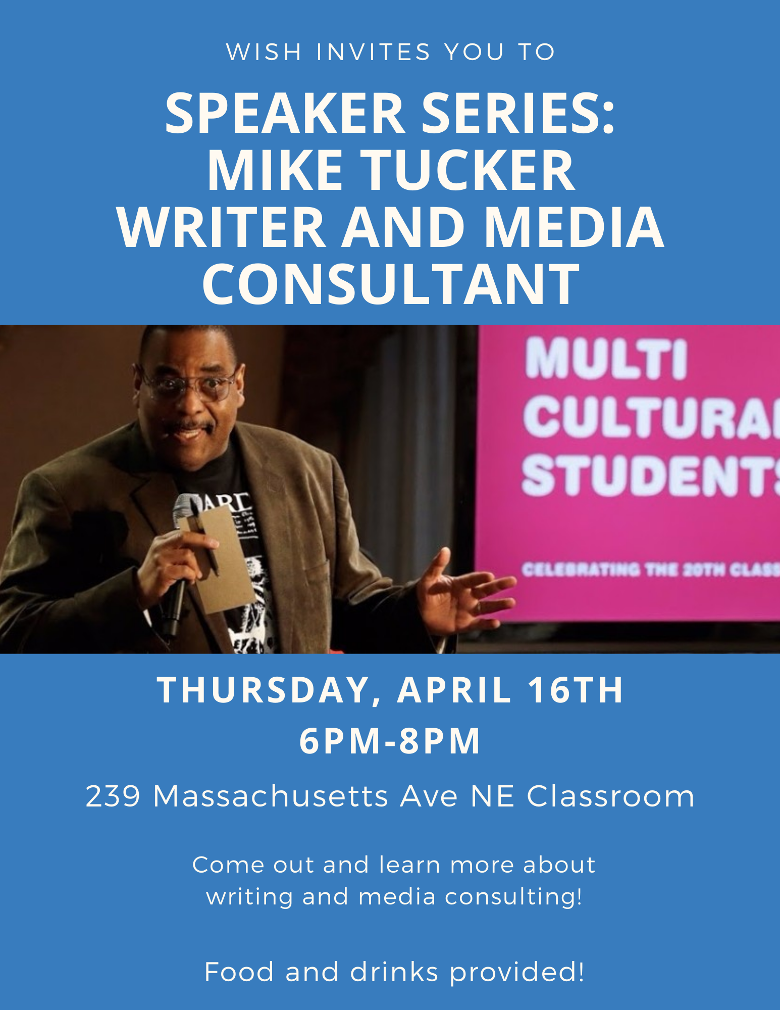 Speaker Series: Mike Tucker, Writer and Media Consultant