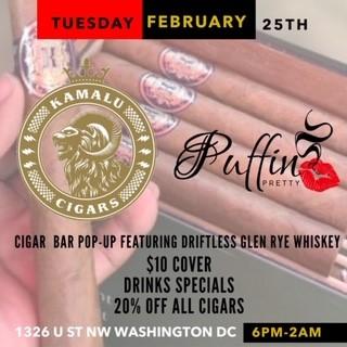 Cigar Pop-up Bar, featuring Puffin Pretty and Kamalu Cigars!