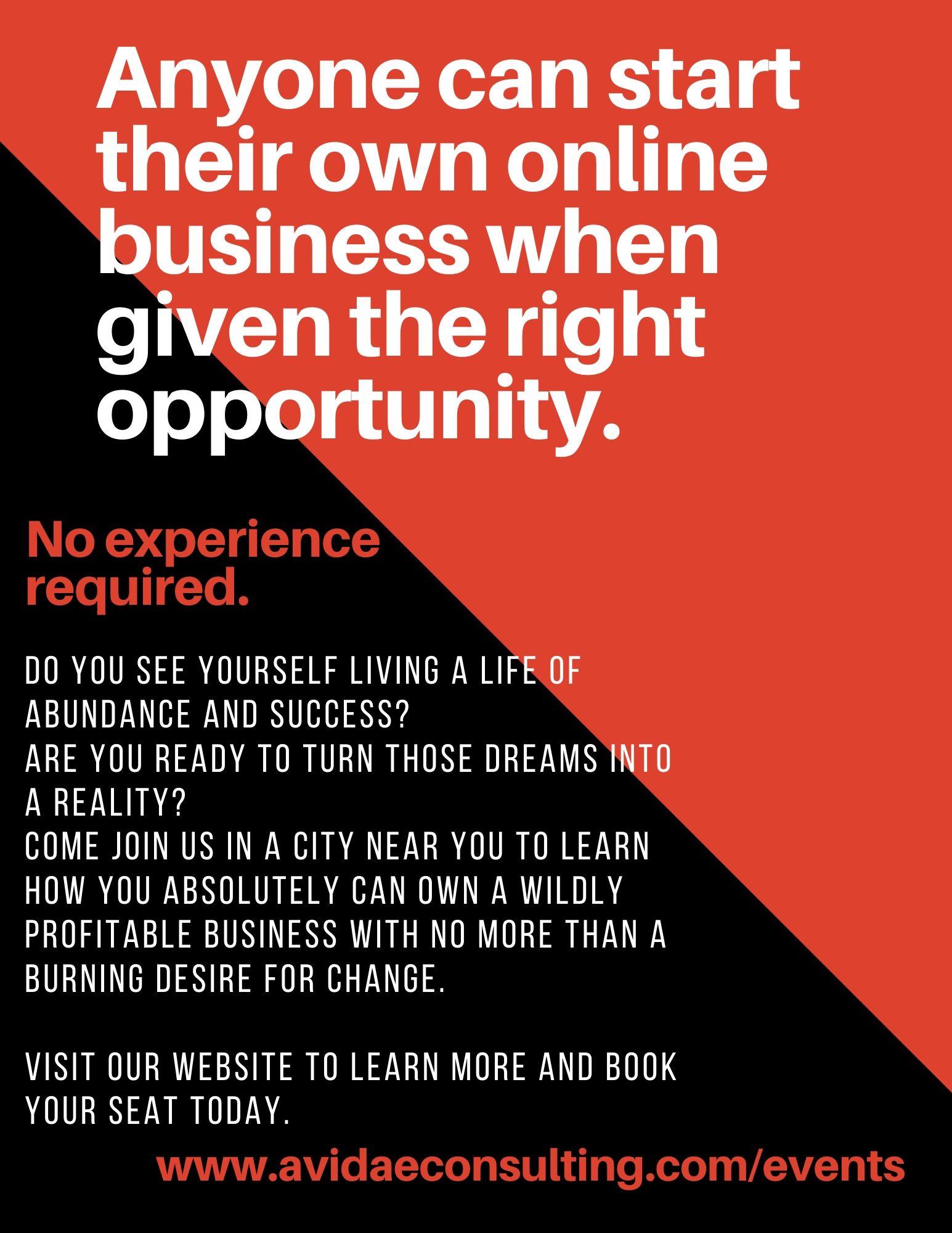 FREE! Learn how anyone, yes! even you, can start an online business.
