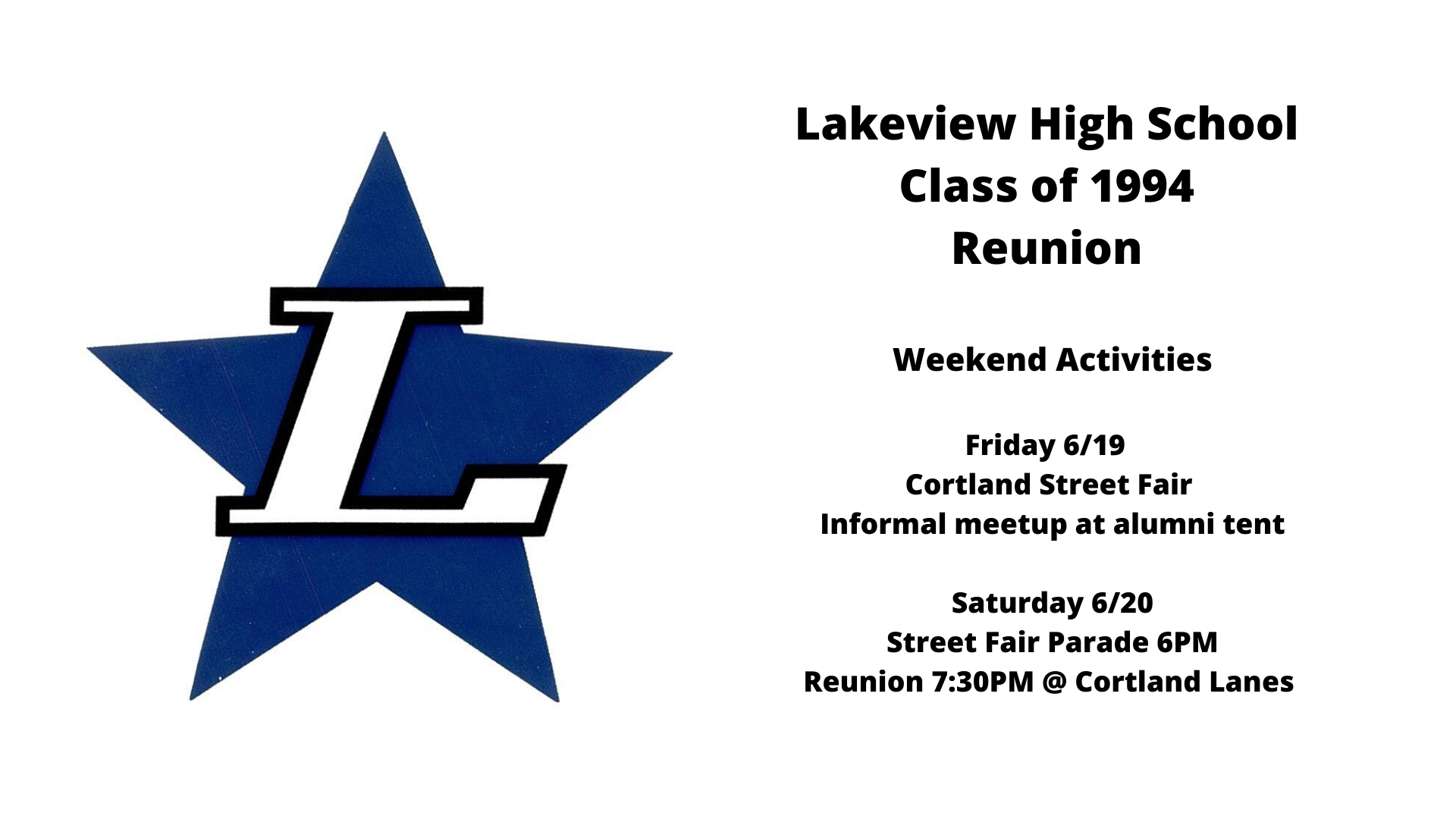 Lakeview High School Class of 1994 Class Reunion 