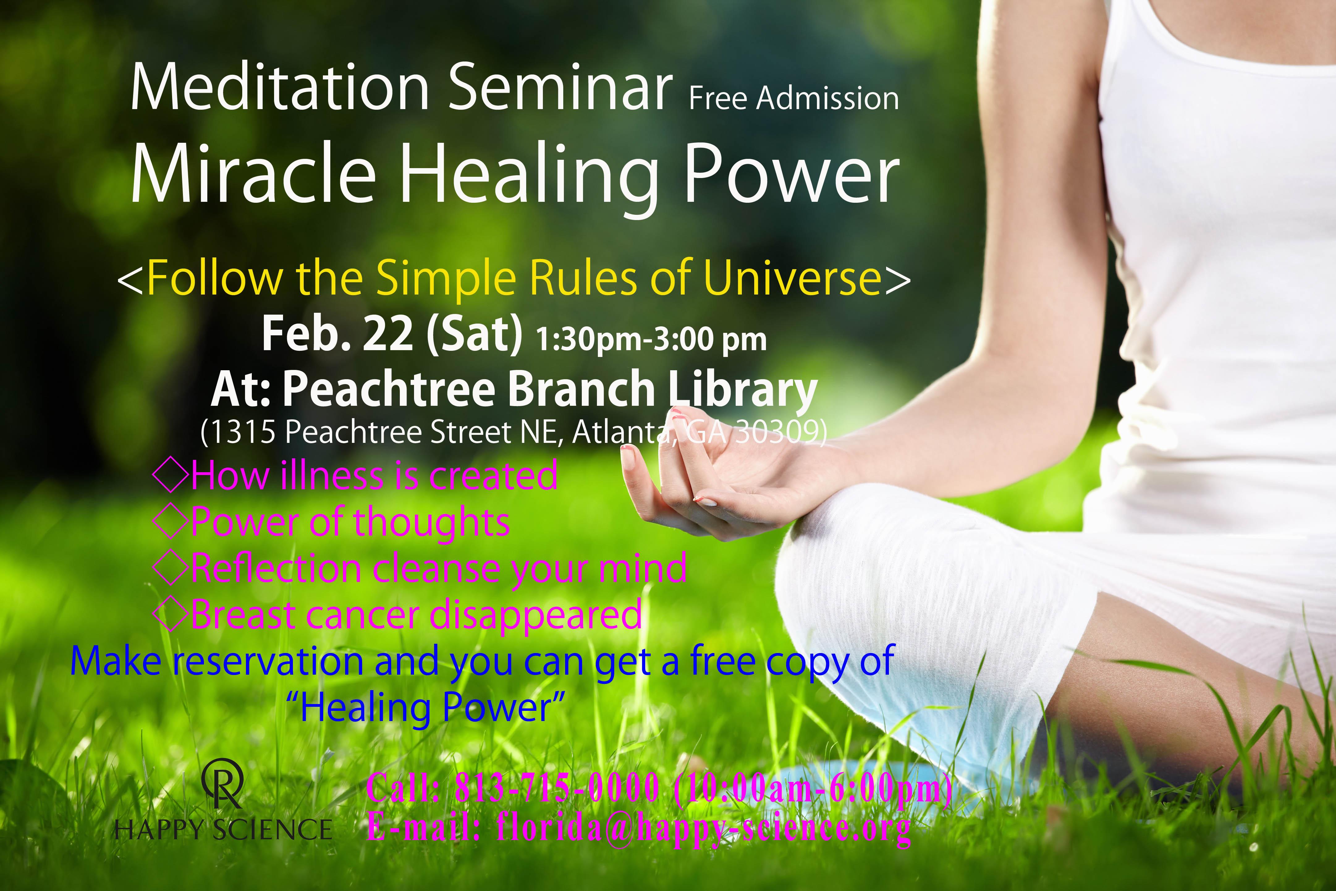 Meditation Seminar Miracle Healing Power