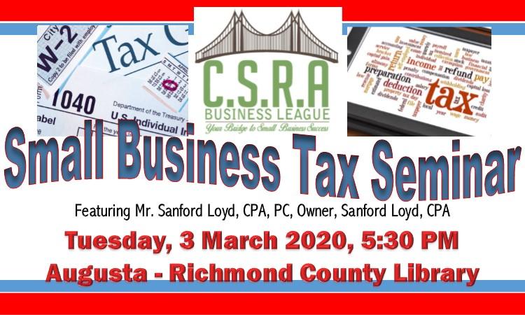 CSRA Business League Small Business Tax Seminar