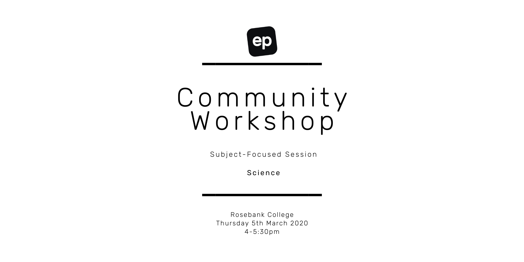 EP Community Workshop - Five Dock
