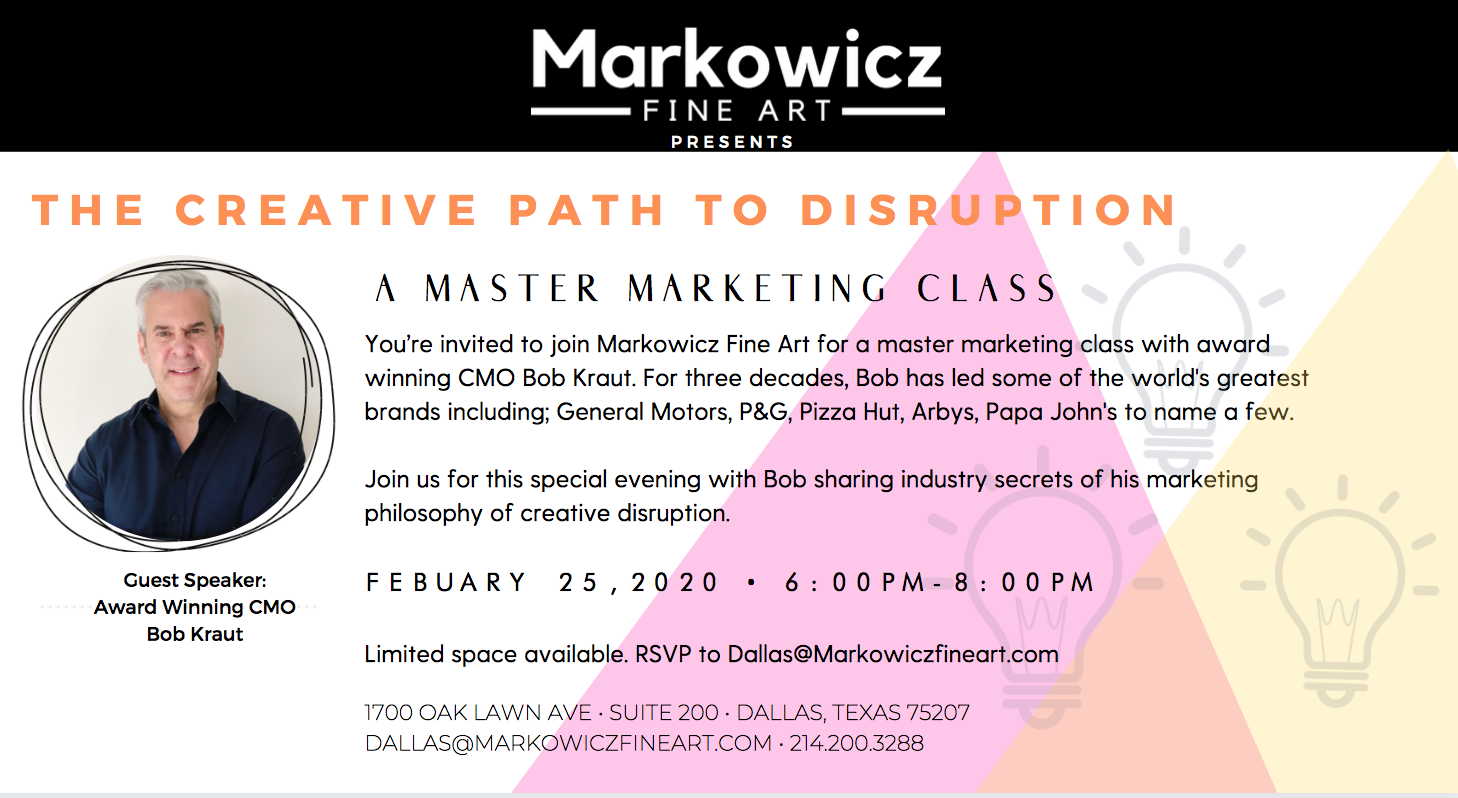 Master Marketing Class: Creative Path to Disruption