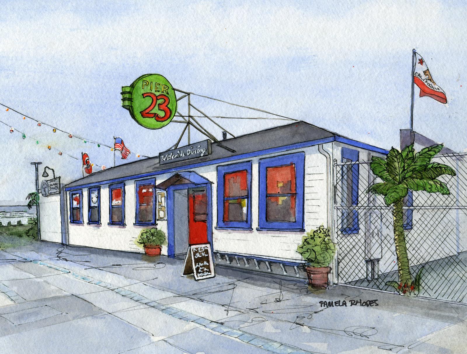 San Francisco Cafe Society, 4 Sat. sketching/watercolor classes, May 2020