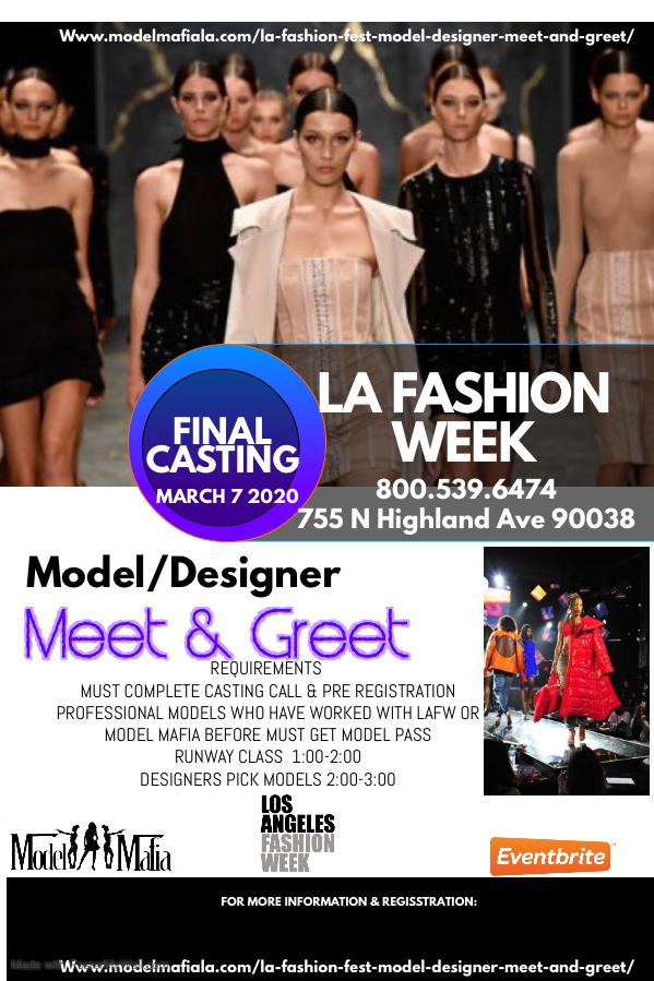 La Fashion Week Mixer Model Designer Meet and Greet