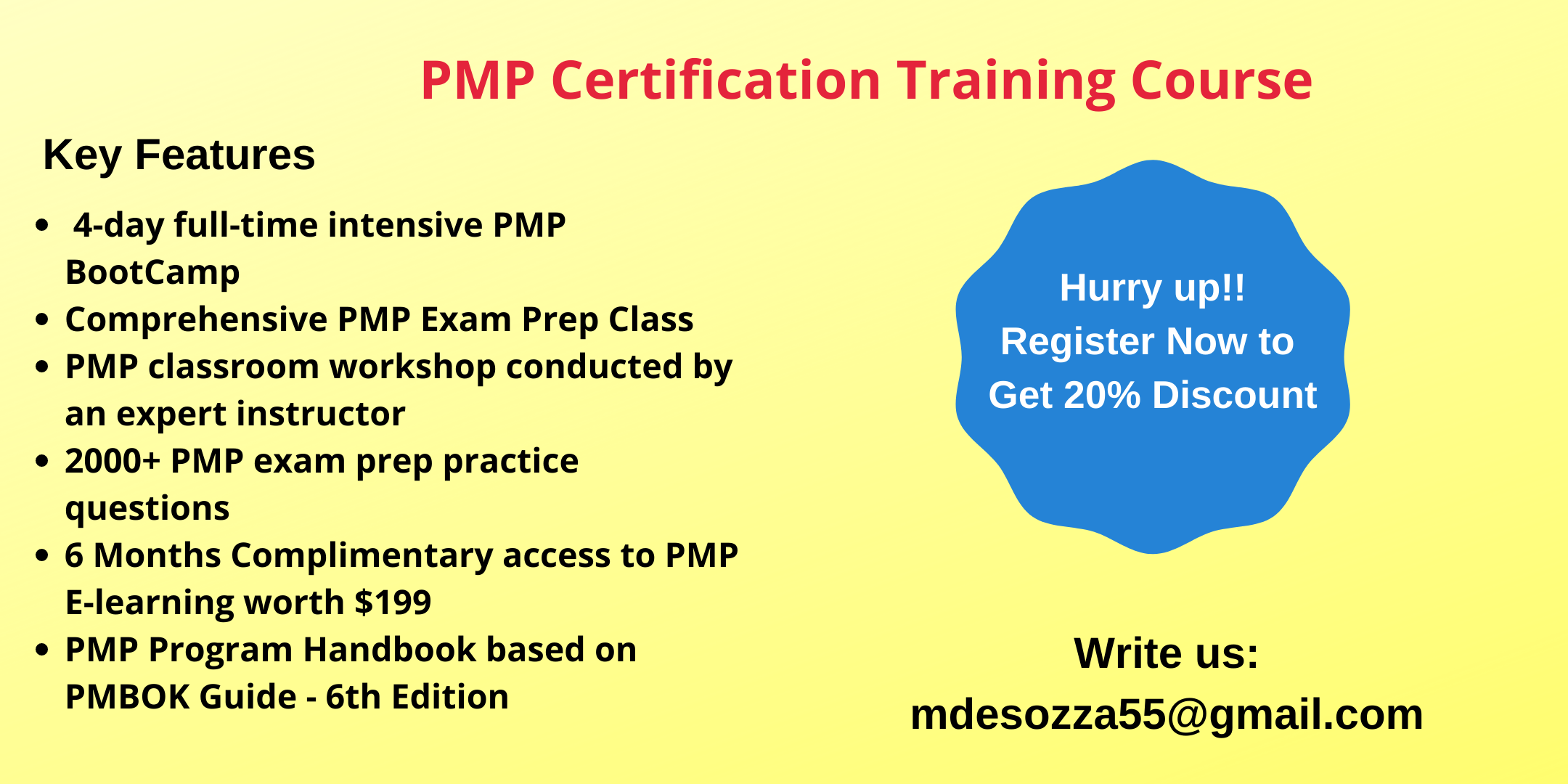 PMP Exam Prep Training in Columbia, SC