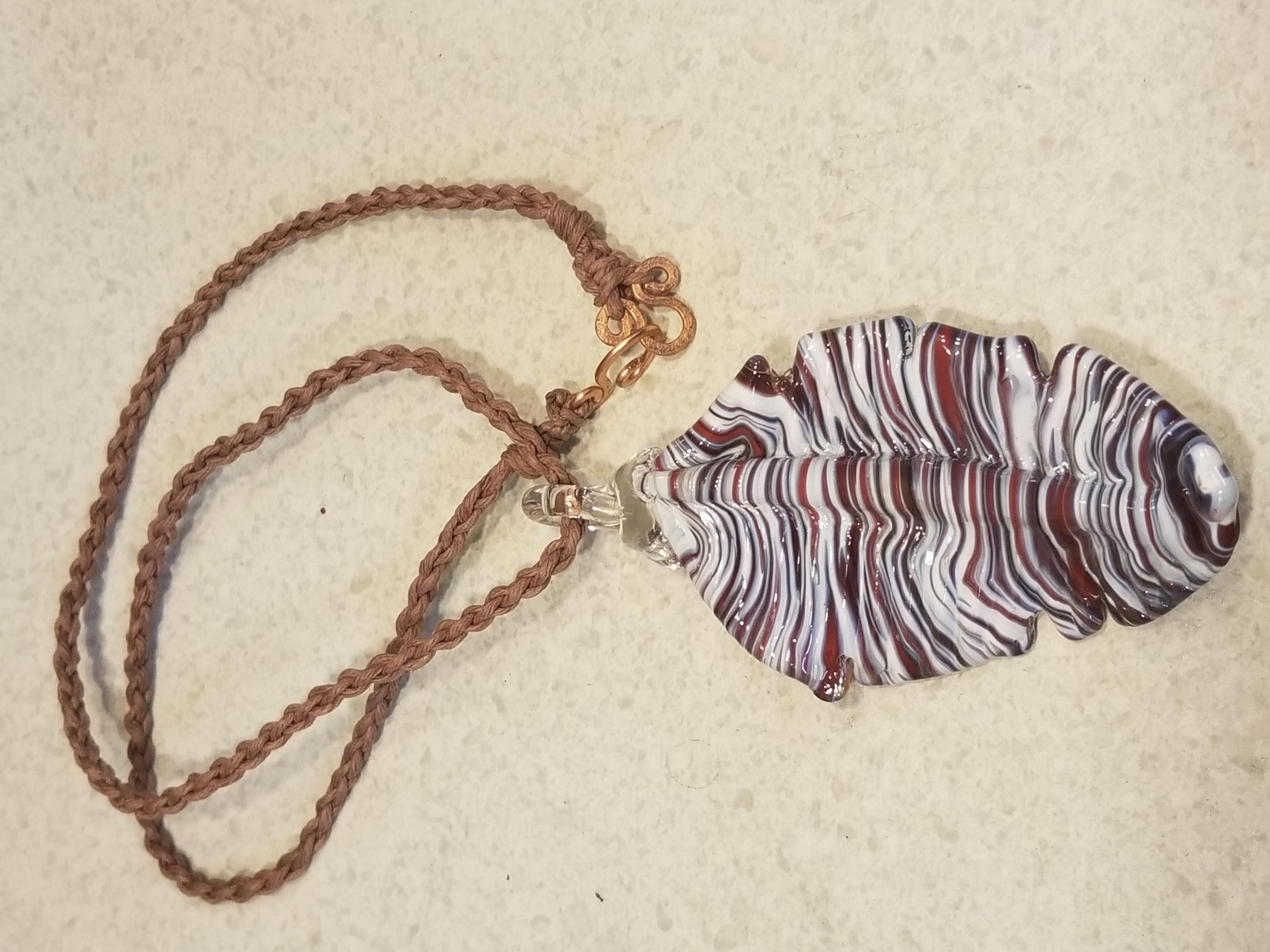 **New**Pendant Necklace Workshop Dual Tech- Glass Pendant and Hemp Chain