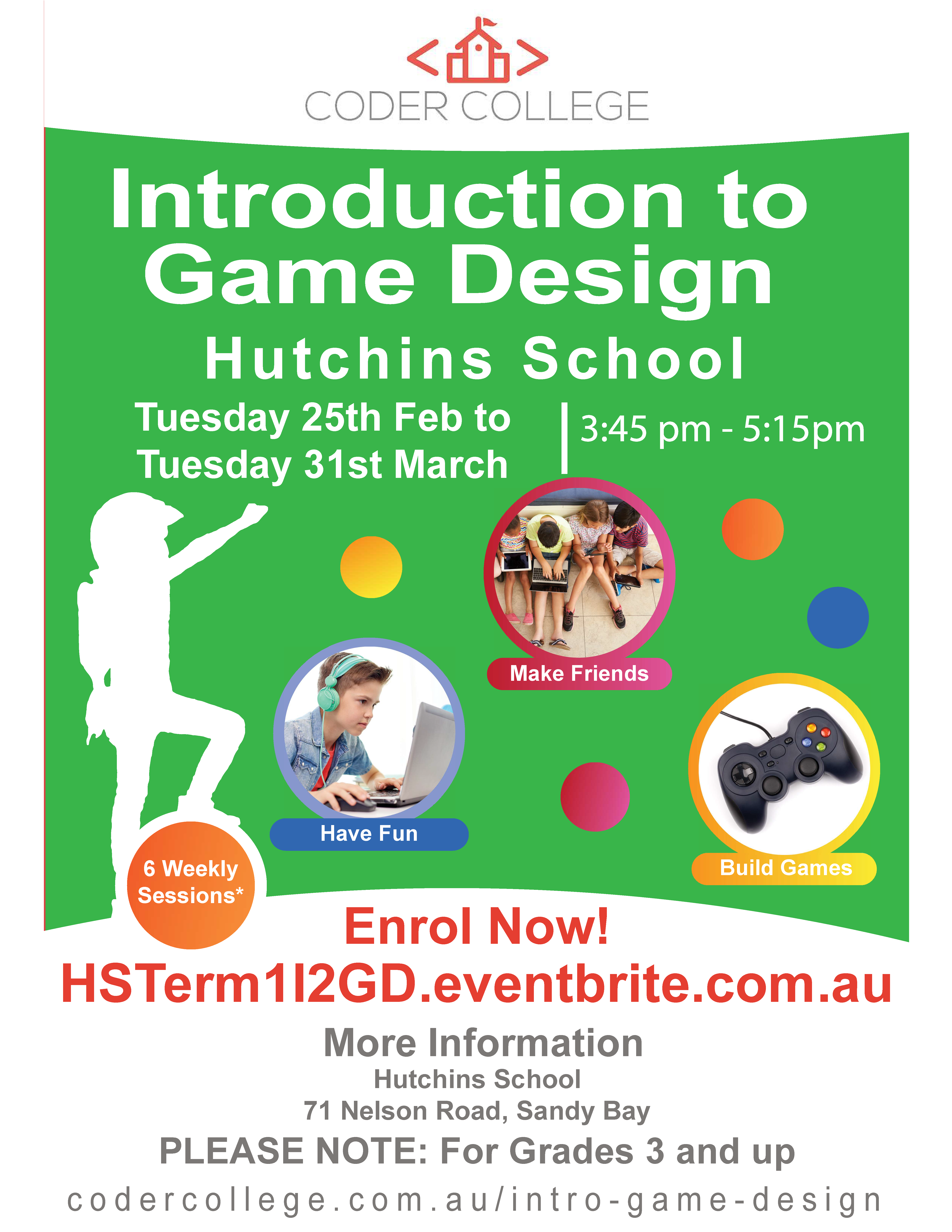 Intro to Game Design (The Hutchins School) - Wednesday Term 1 2020