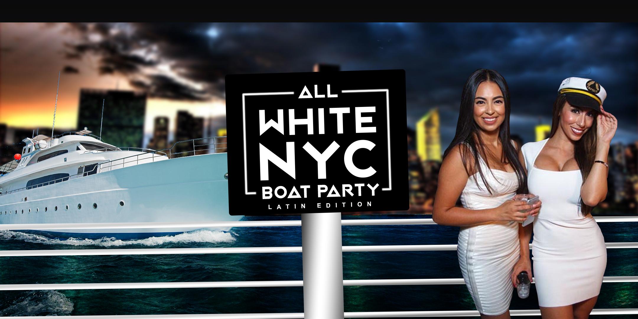 All White Latin & Hip Hop Boat Party - Midtown Yacht Cruise NYC Skyline
