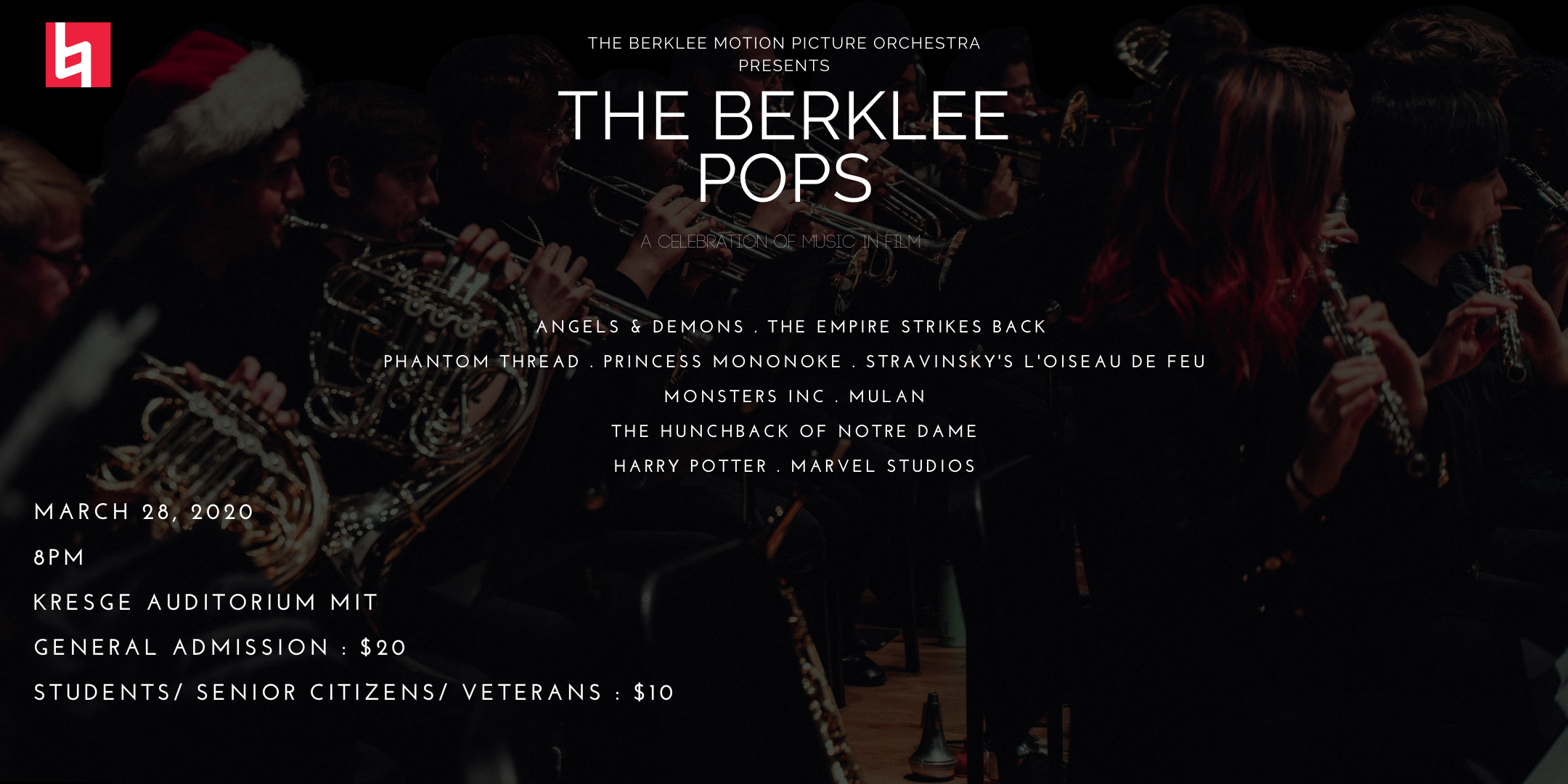 BMPO Presents THE BERKLEE POPS - A Celebration of Music in Film