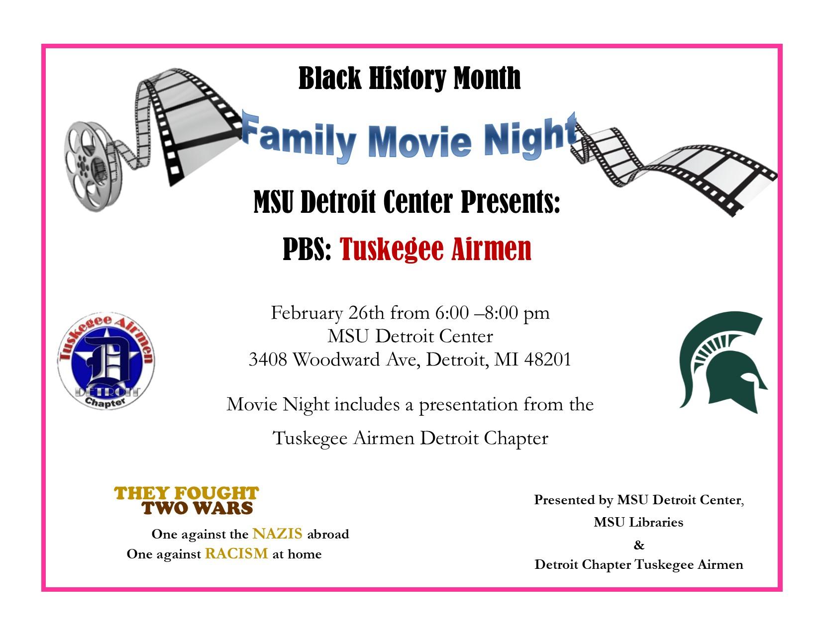 Black History Month: Family Movie Night at MSU Detroit Center