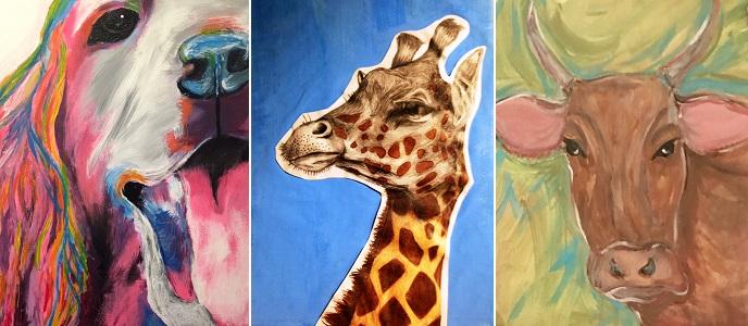 Half Day: Adult Guided OPEN Studio, Painted Animals with Debi West