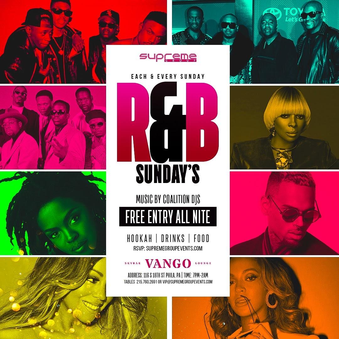  R&B Sunday’s Vango Lounge March 1st 7pm-2am