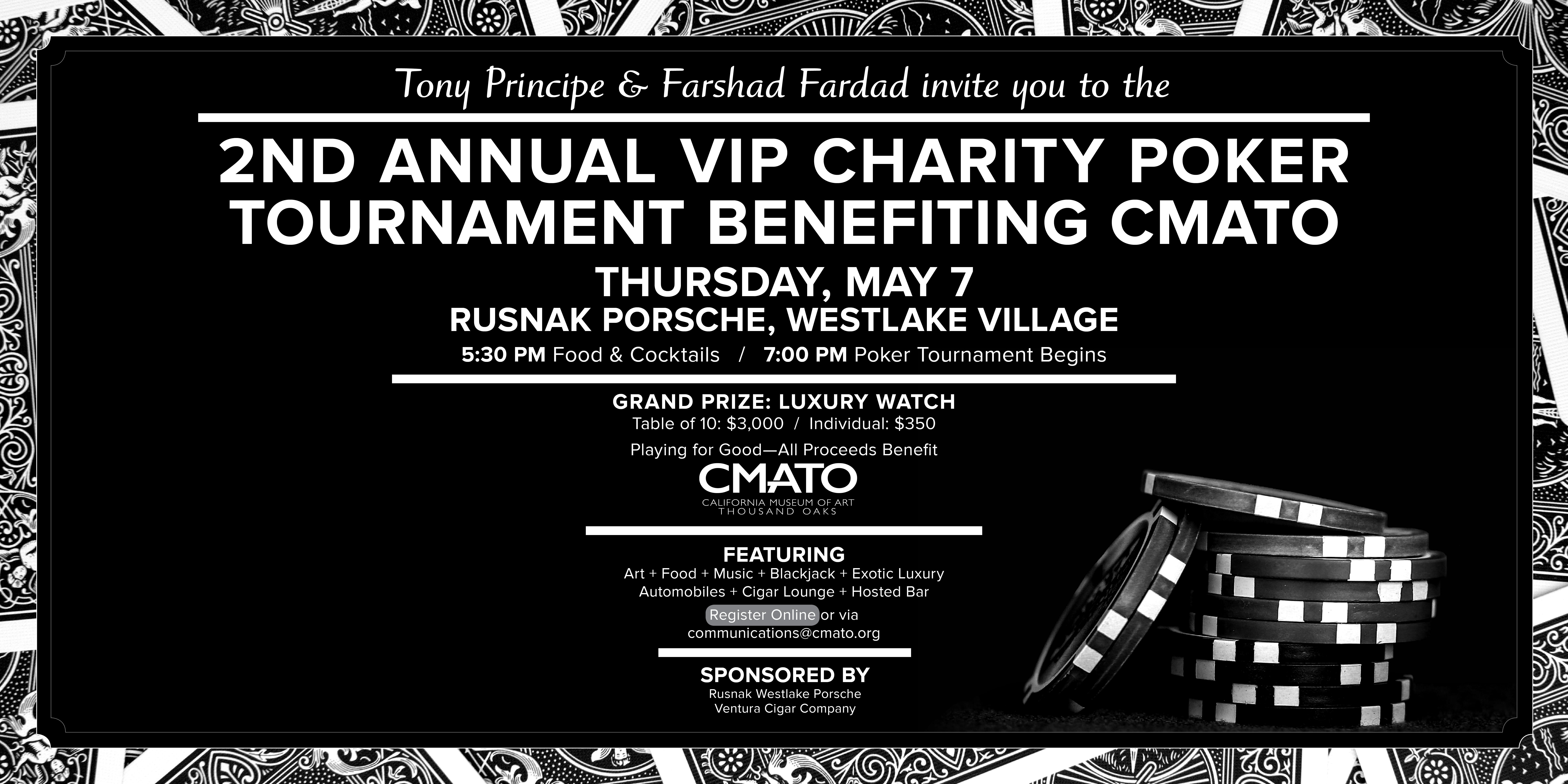 VIP Charity Poker Tournament hosted by Tony Principe & Farshad Fardad