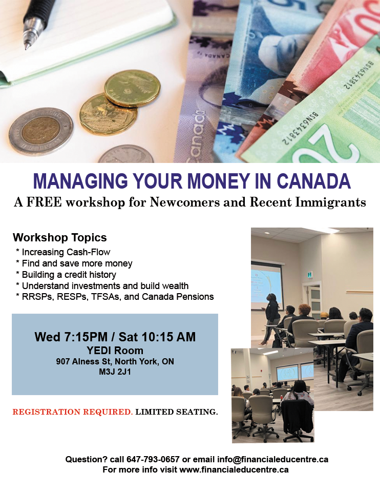 FREE Webinar Online - Managing Your Money in Canada for New Immigrants