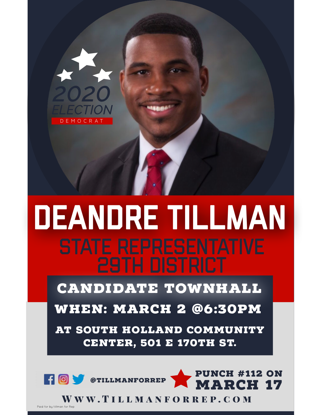 Candidate Townhall - DeAndre Tillman for State Representative | 29th