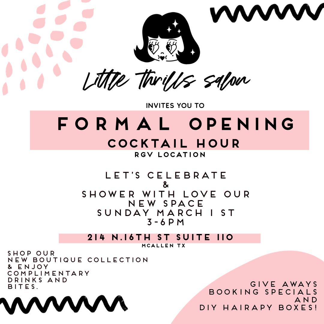 Formal opening cocktail hour 