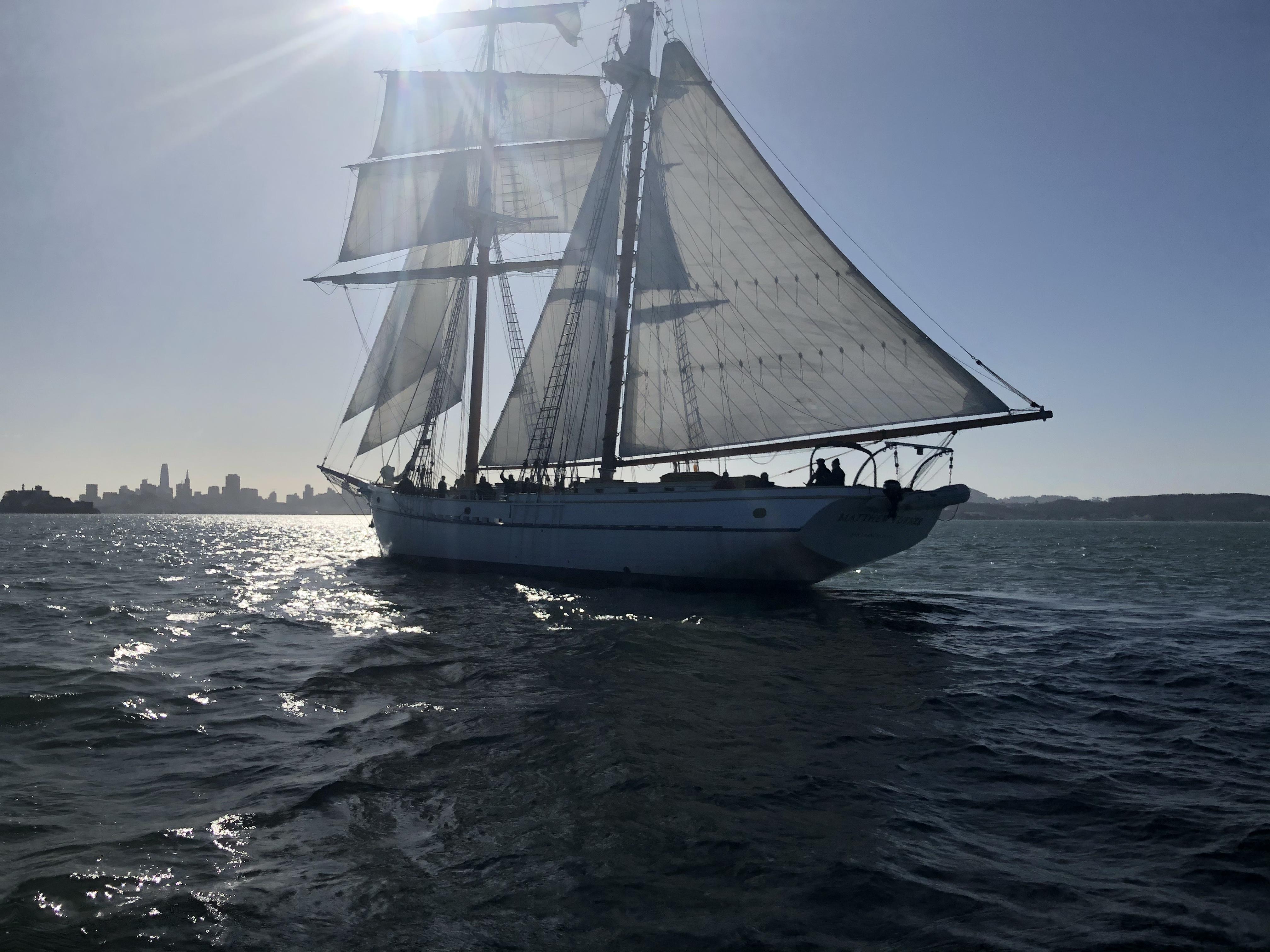 Maritime Heritage and Bay Ecology Saturday Sailing Adventure aboard brigantine Matthew Turner