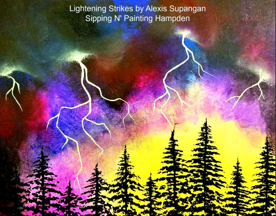 Paint Wine Denver Lightning Strikes Tues May 26th 6:30pm $30