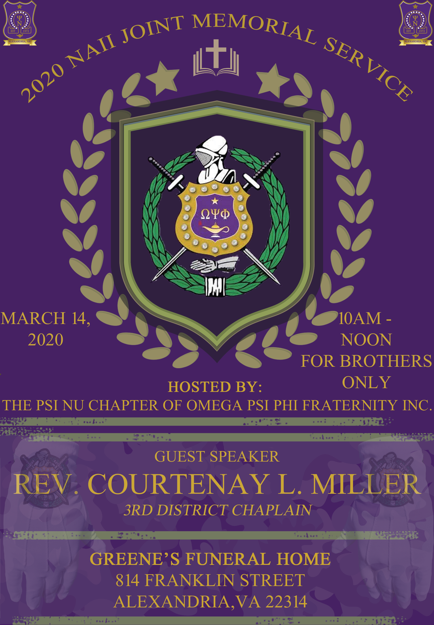 2020 Omega Psi Phi 3rd District NAII Joint Memorial Service 14