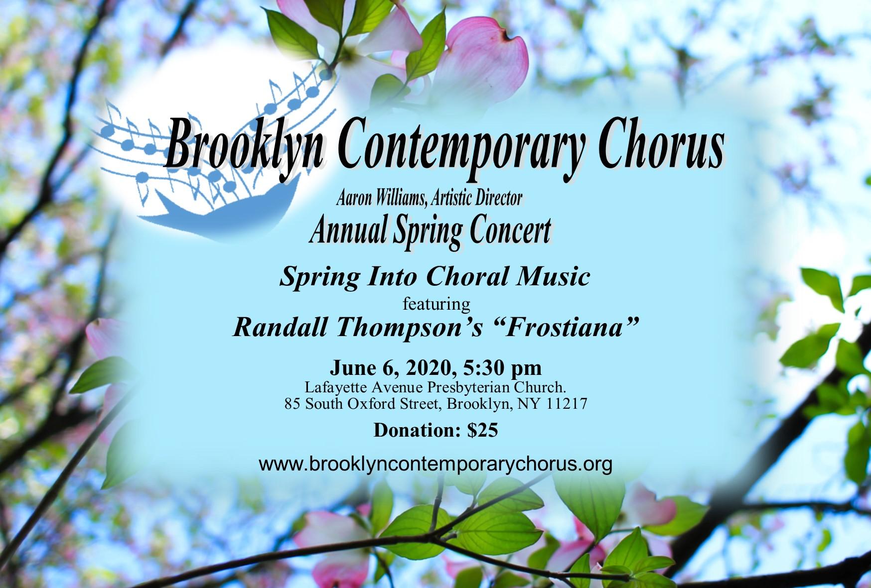 Spring Into Choral Music! Featuring Randall Thompson's Frostiana