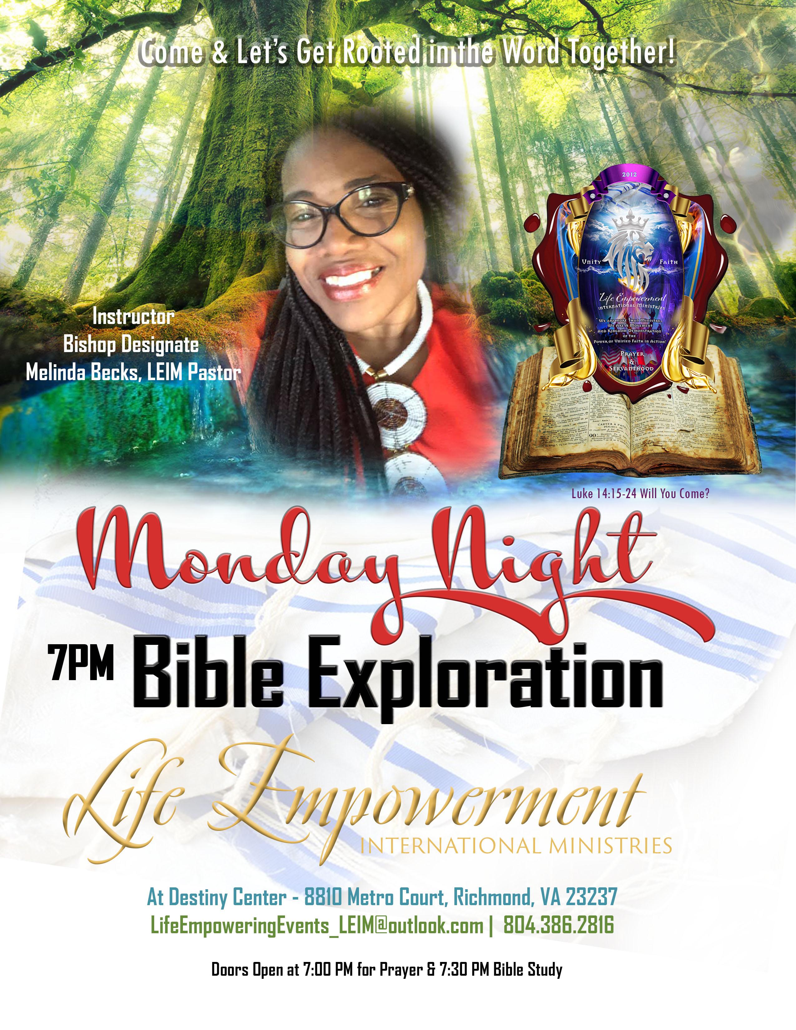 Monday Night Prayer & Bible Exploration