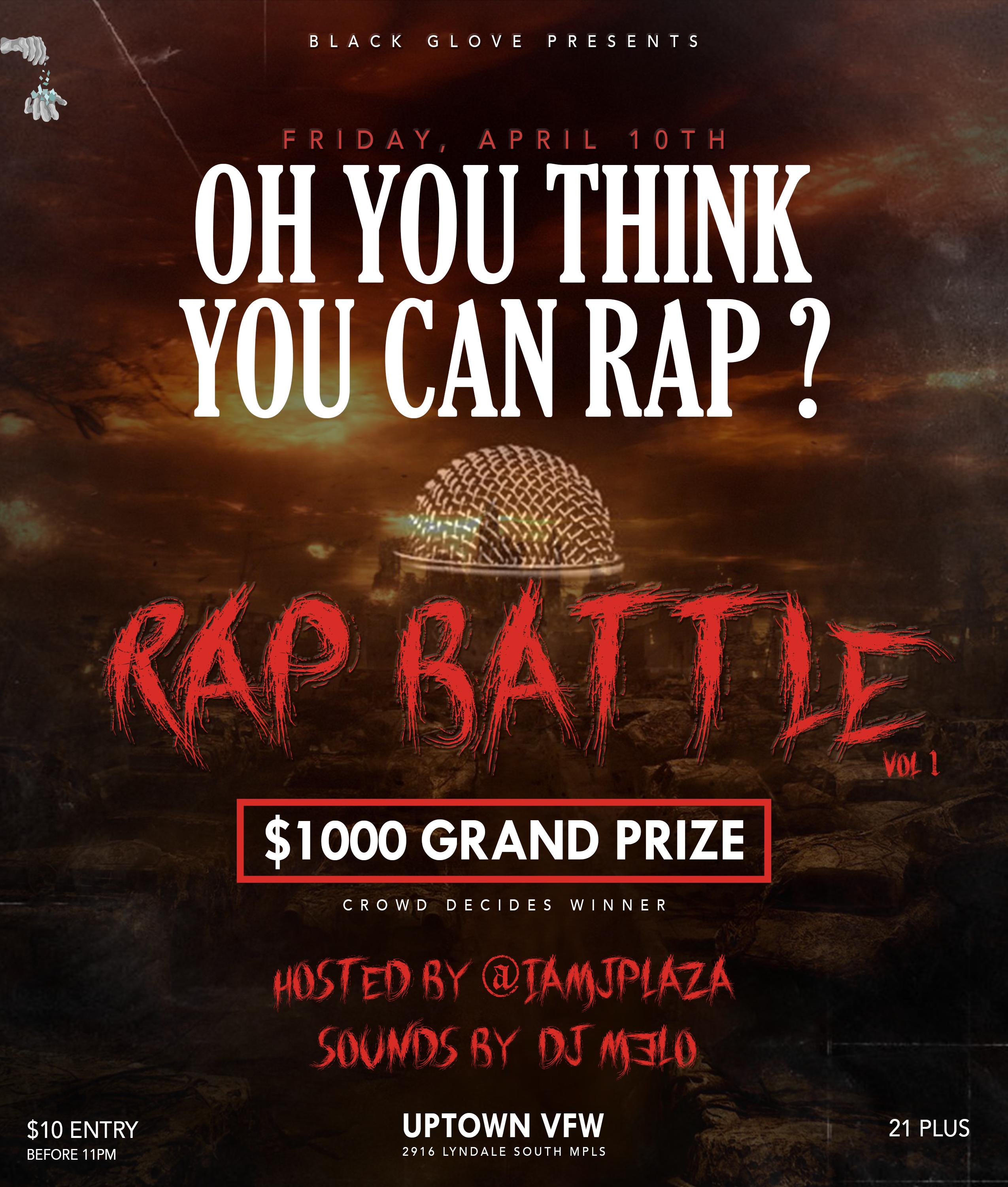 Ohh You Can Rap? Rap battle Vol. 1 sign up