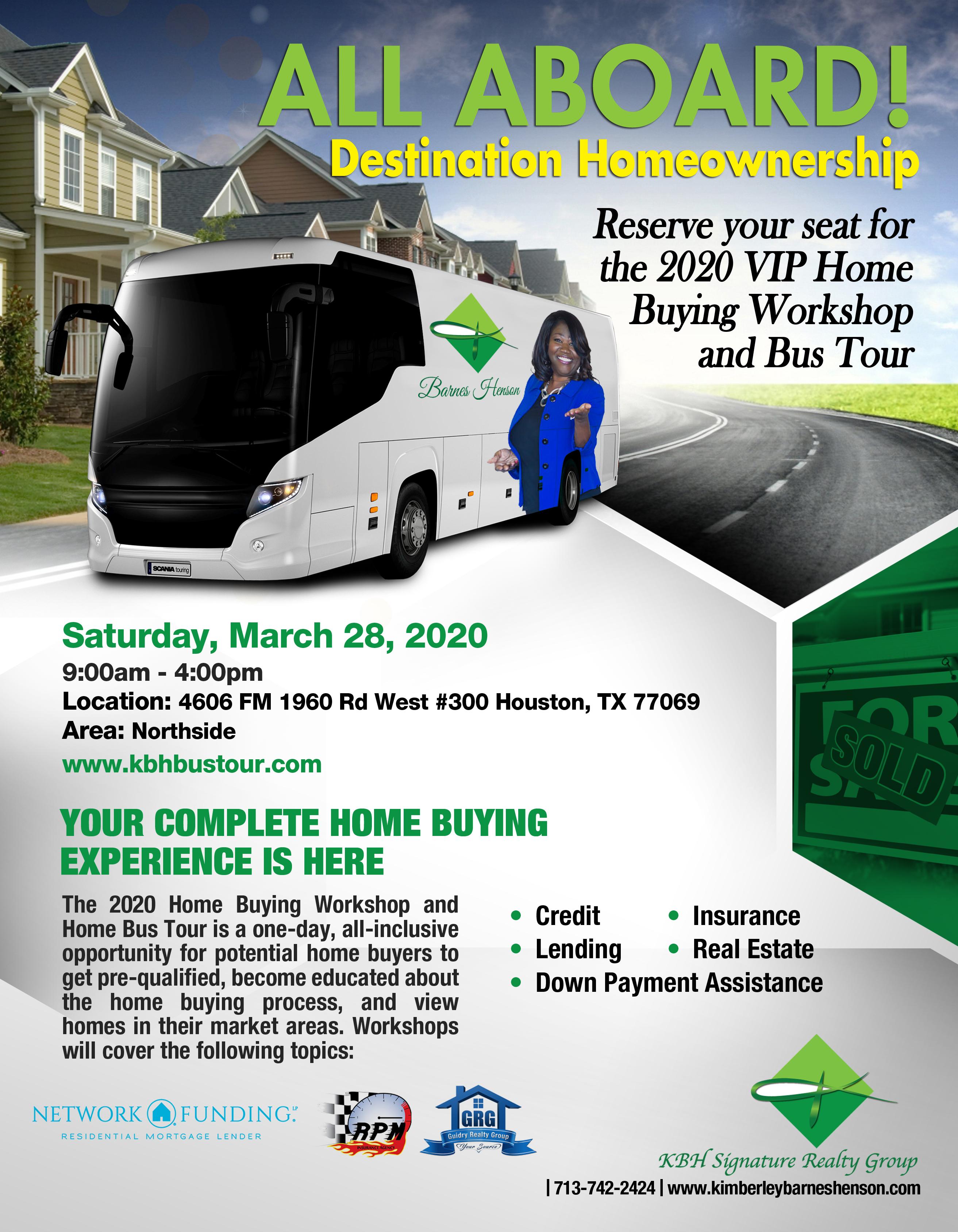 Destination Homeownership: 2020 Home Buyer Workshop and VIP Bus Tour!