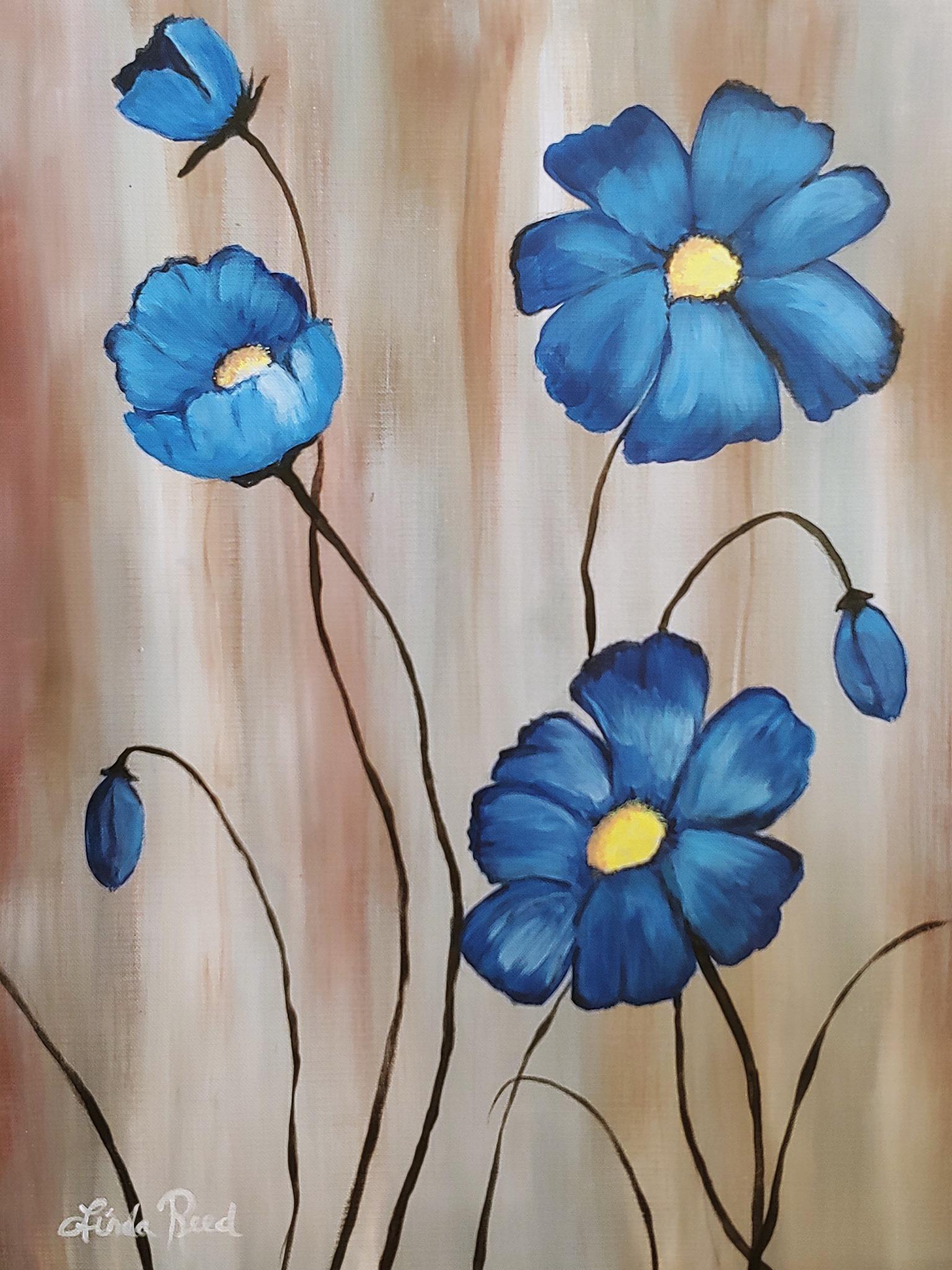 Paint & Sip - Blue Flowers