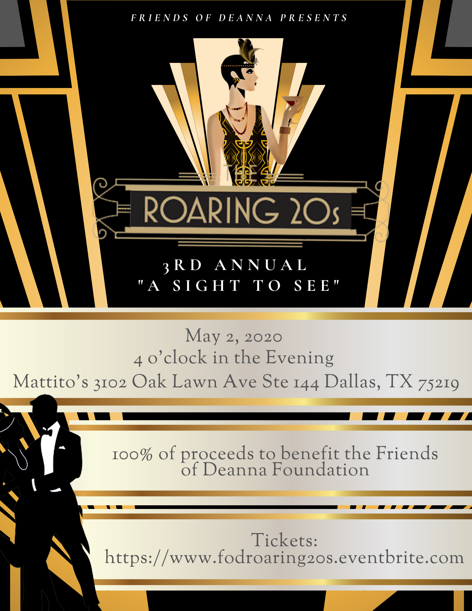Friends of Deanna presents the 3rd Annual A Sight to See: The Roaring 20s
