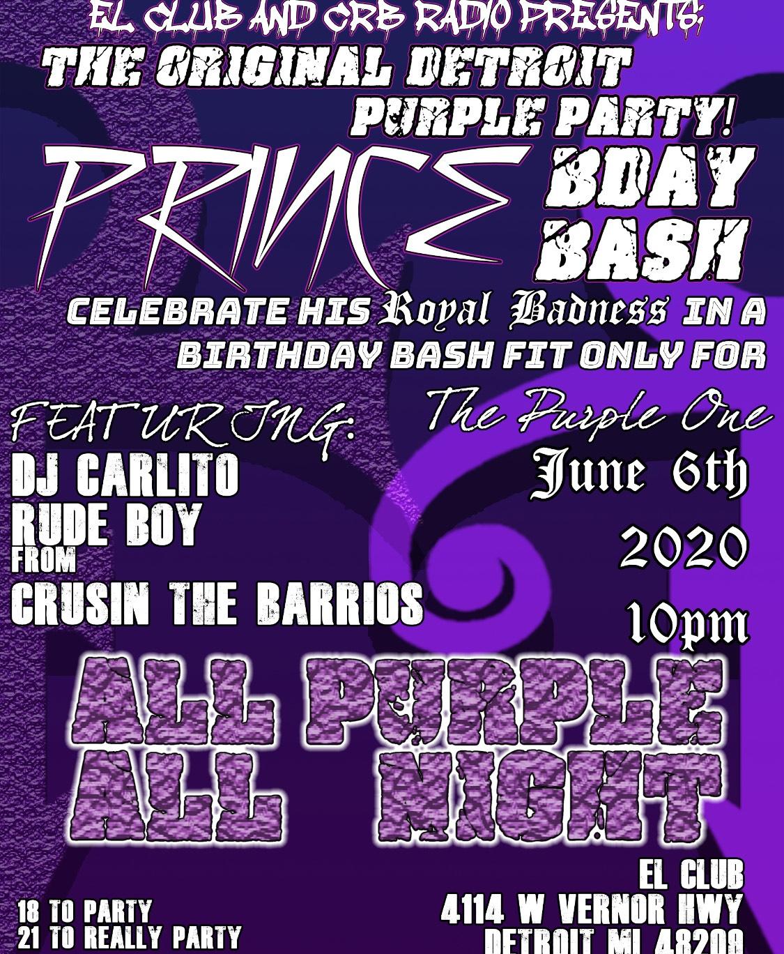 The Original Detroit Purple Party – Prince Bday Bash