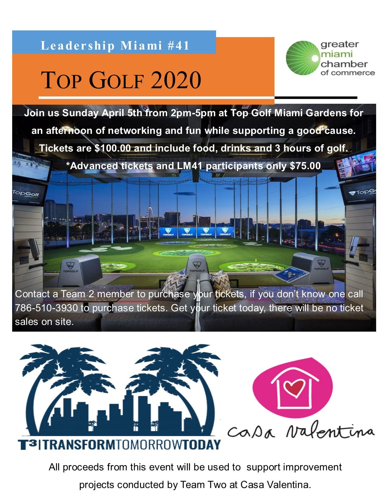 Leadership Miami Team Two Top Golf 2020
