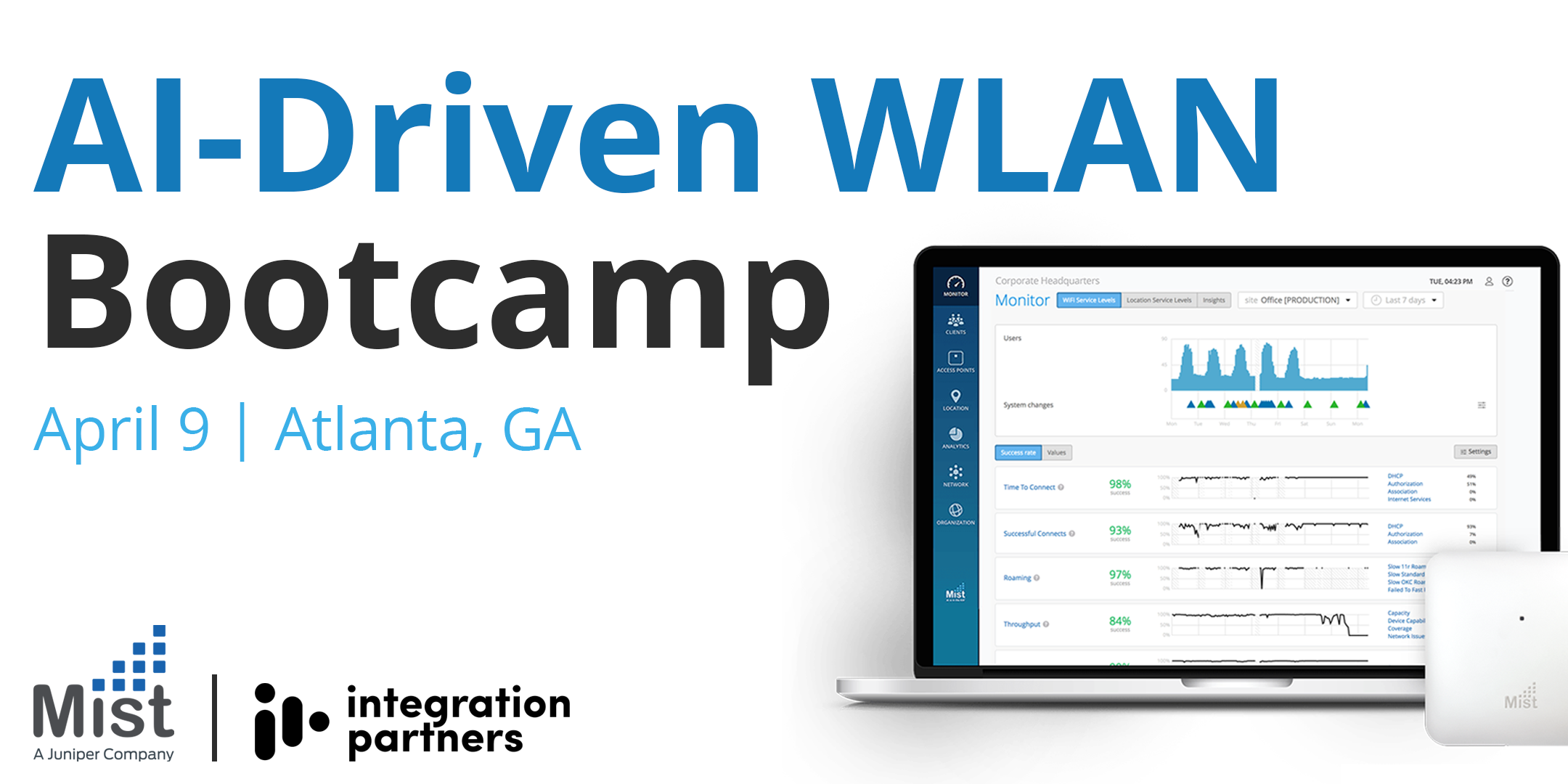Mist AI-Driven WLAN Bootcamp | Atlanta, GA