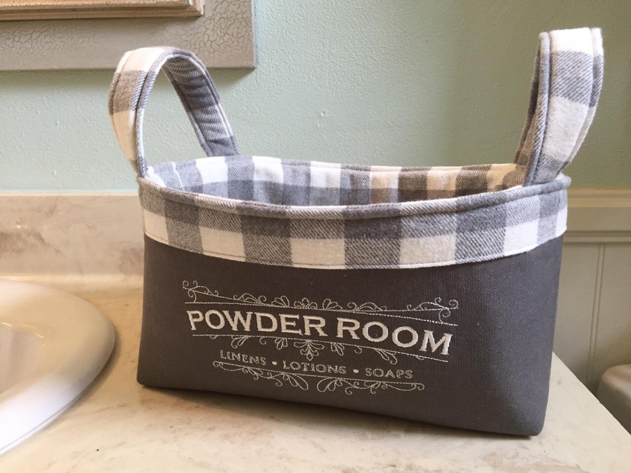 Powder Room Fabric Basket