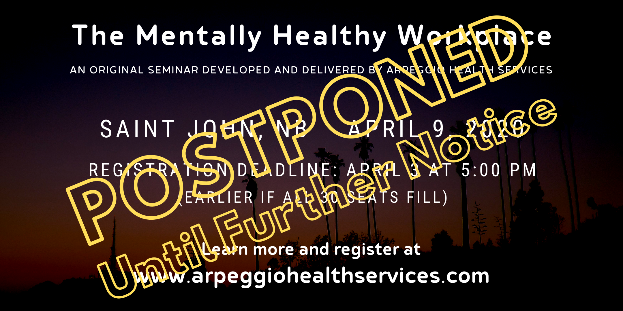 Seminar: The Mentally Healthy Workplace - Saint John, NB