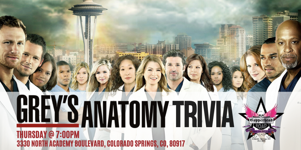 Grey's Anatomy Trivia at Copperhead Road Bar & Nightclub