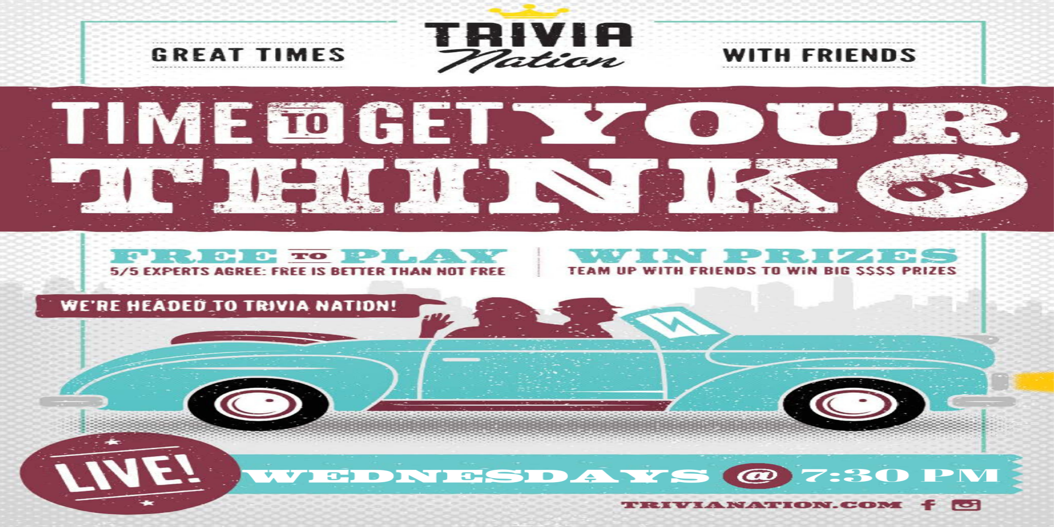 Trivia Nation Free Live Trivia at The Patio Wednesdays at 7:30pm