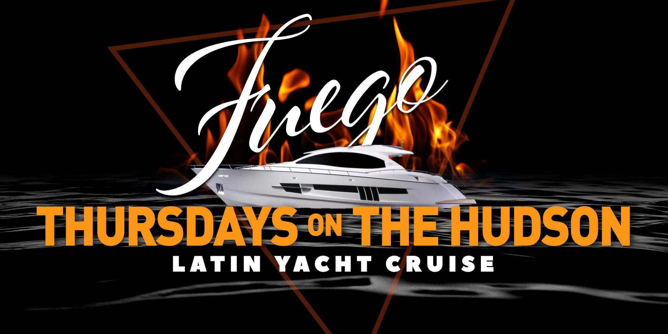 Fuego on the Hudson - Latin Happy Hour Thursday SUNSET Afterwork Yacht Cruise in Manhattan