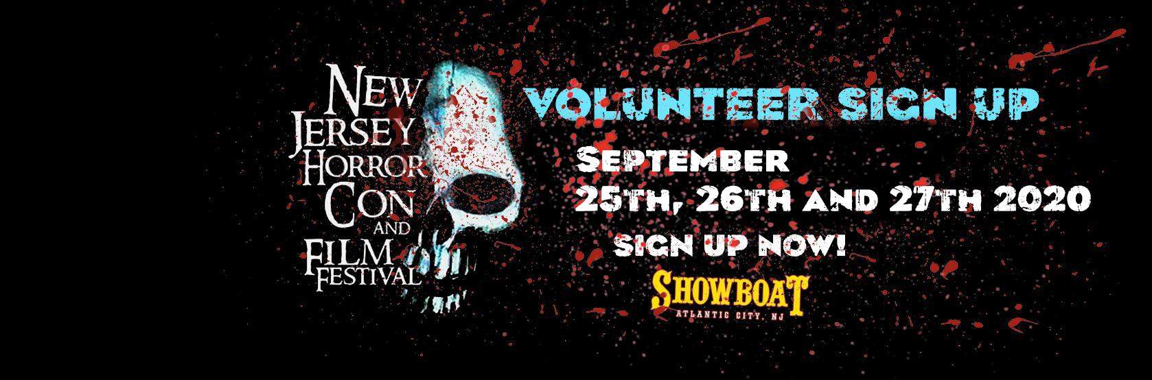 Volunteer Registration SEPTEMBER 2020 - New Jersey Horror Con and Film Festival